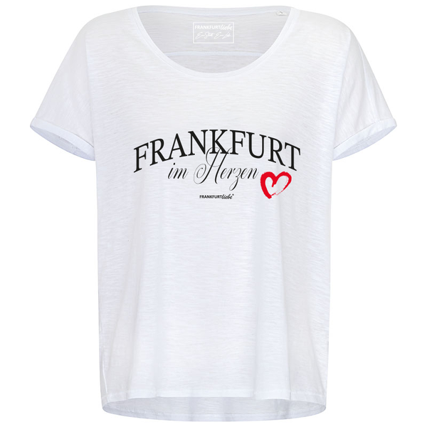 Mein Leben Frankfurt Girlie Shirt – Damen T-Shirt Mit Spruch, 100% Baumwolle, Öko-Tex Zertifiziert