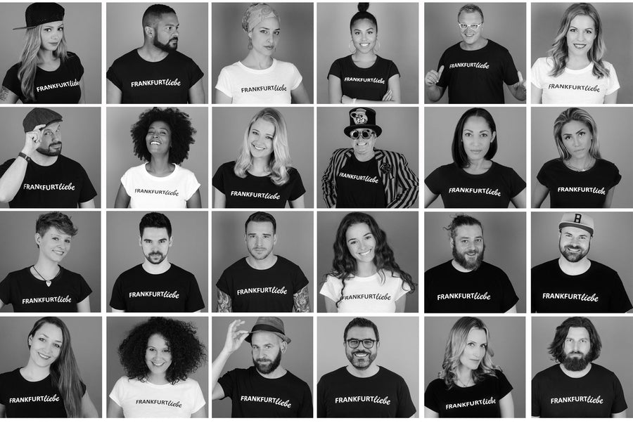 Über 100 Frankfurter ließen sich in den letzten Monaten mit dem Frankfurtliebe T-Shirt ablichten.