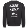 Unisex Sweater LIEBE ENDET NIE black