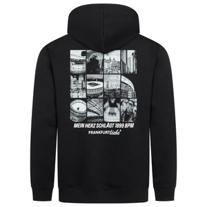 Unisex Hoody Herzschlag 1899 black