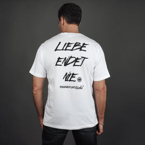 Unisex T-Shirt LIEBE ENDET NIE white