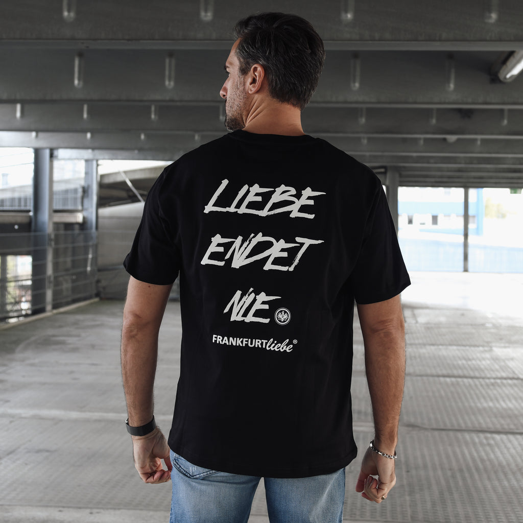 Unisex T-Shirt LIEBE ENDET NIE black