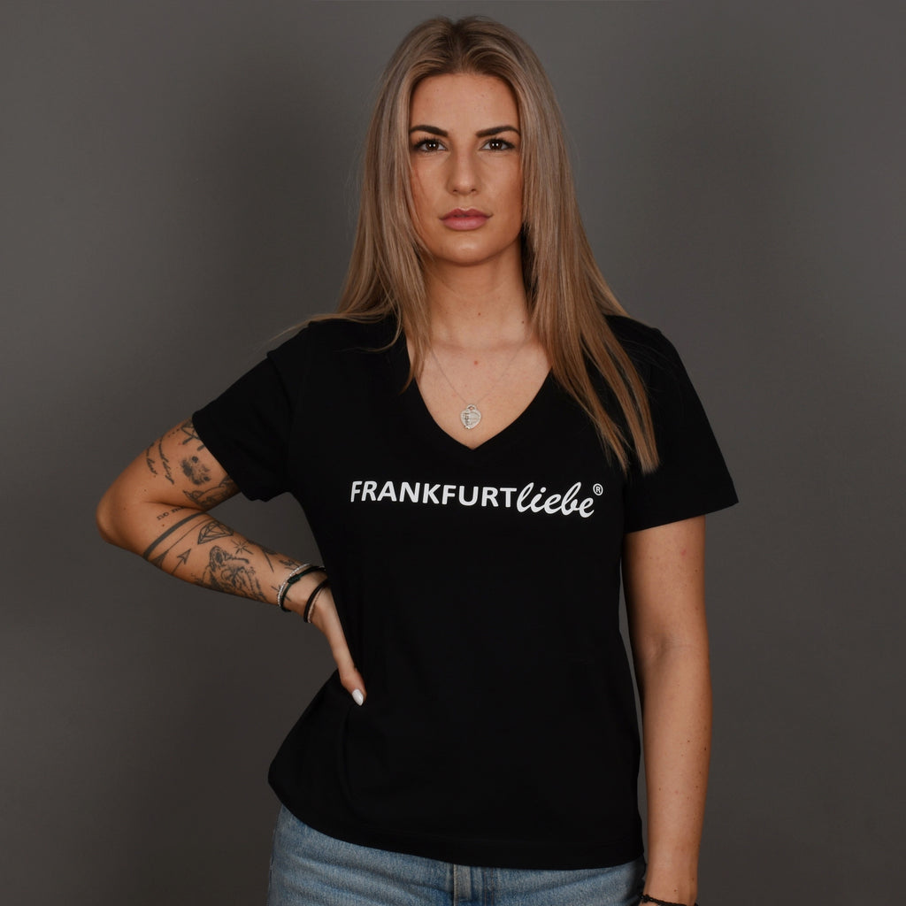 Woman basic V-Neck black