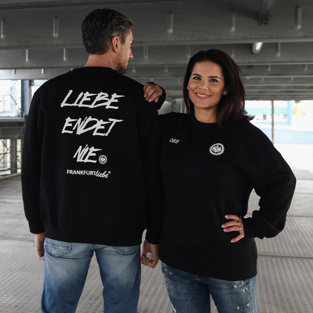 Unisex Sweater LIEBE ENDET NIE black