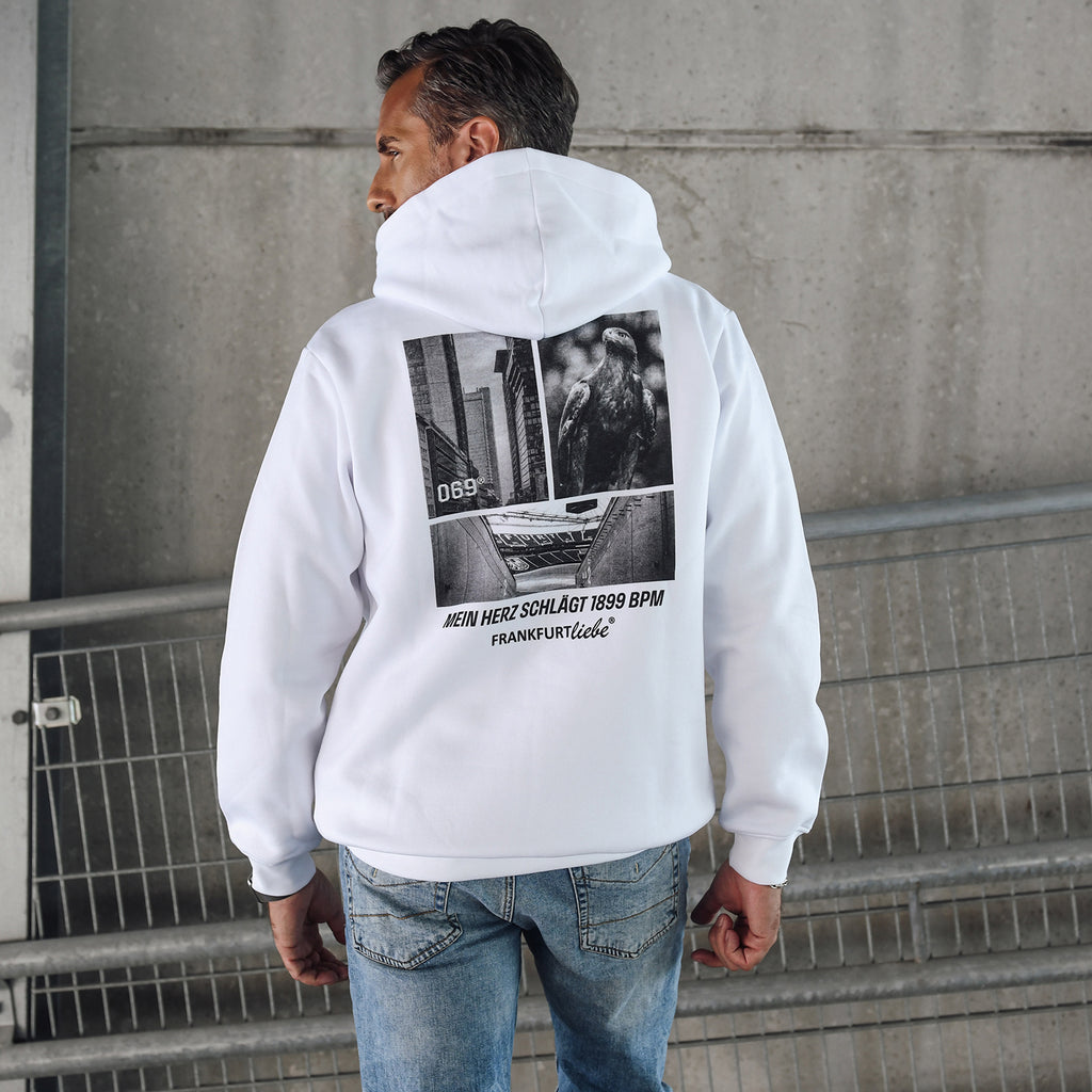 Unisex Hoody Herzschlag 1899 white