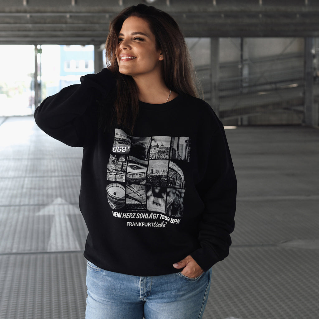 Unisex Sweater Herzschlag 1899 black