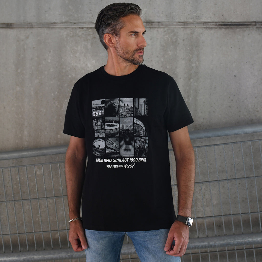 Unisex T-Shirt Herzschlag 1899 black