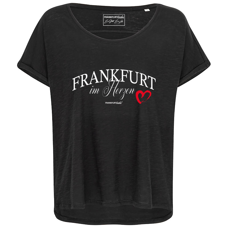 Woman T-Shirt Frankfurt im Herzen black