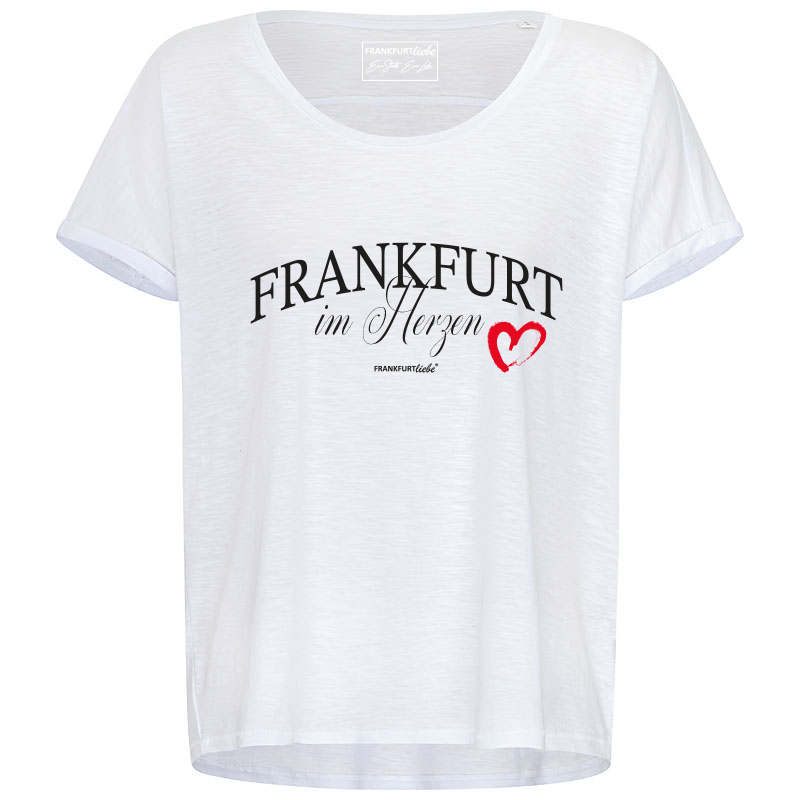 Woman T-Shirt Frankfurt im Herzen white