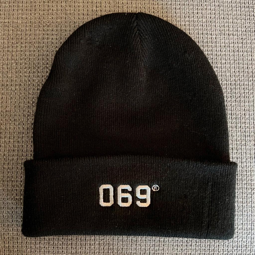 069 Stick Beanie Black/Light grey