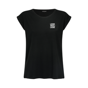 Woman T-Shirt LIEBE black